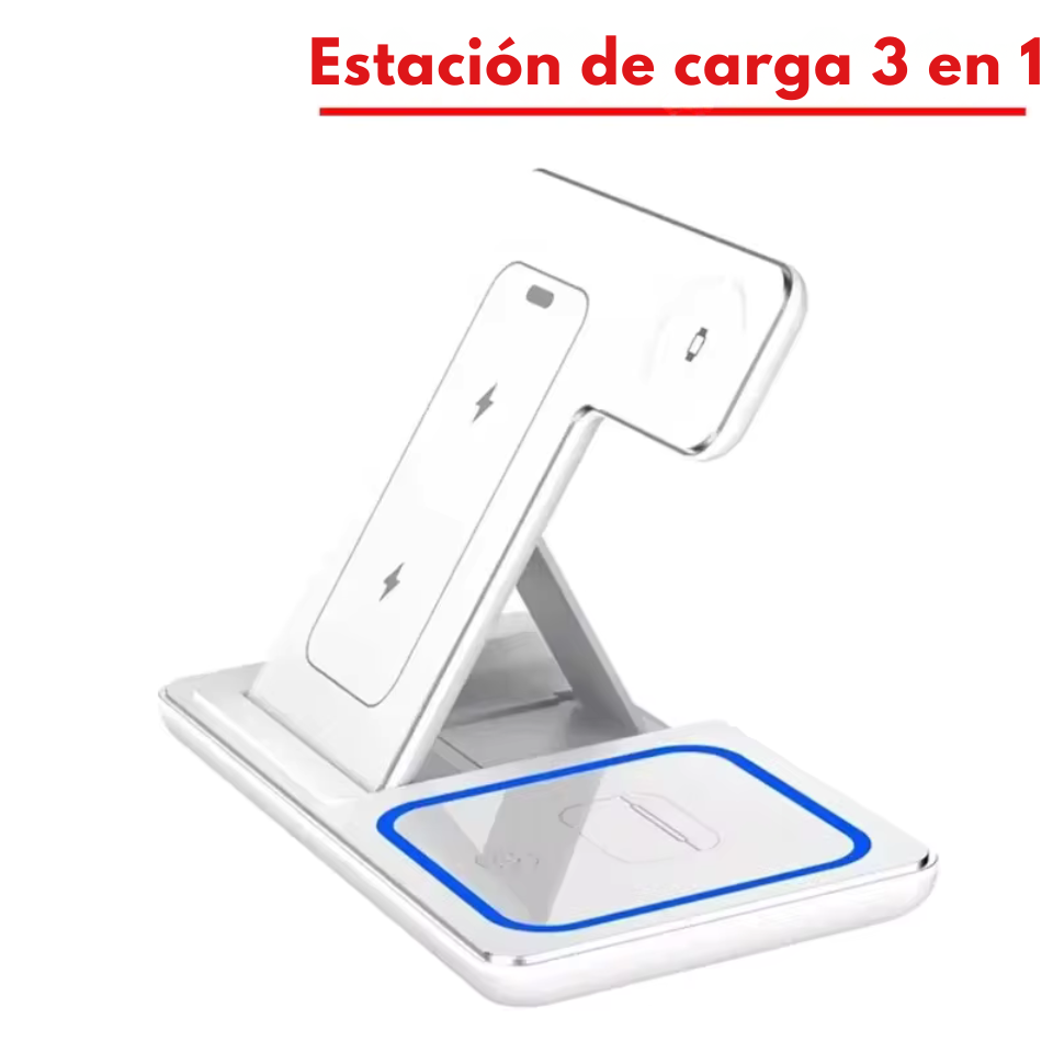Estación de Carga Inalámbrica Plegable 3 en 1